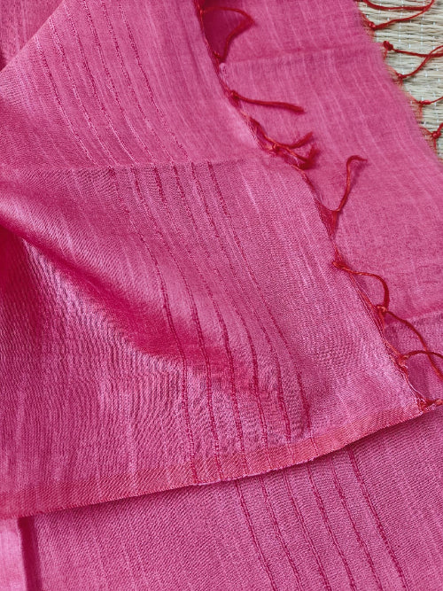 Pink Tussar Silk Dupatta Online