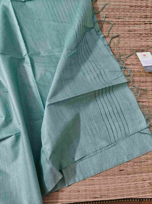 Green Tussar Cotton Silk  Dupatta Online
