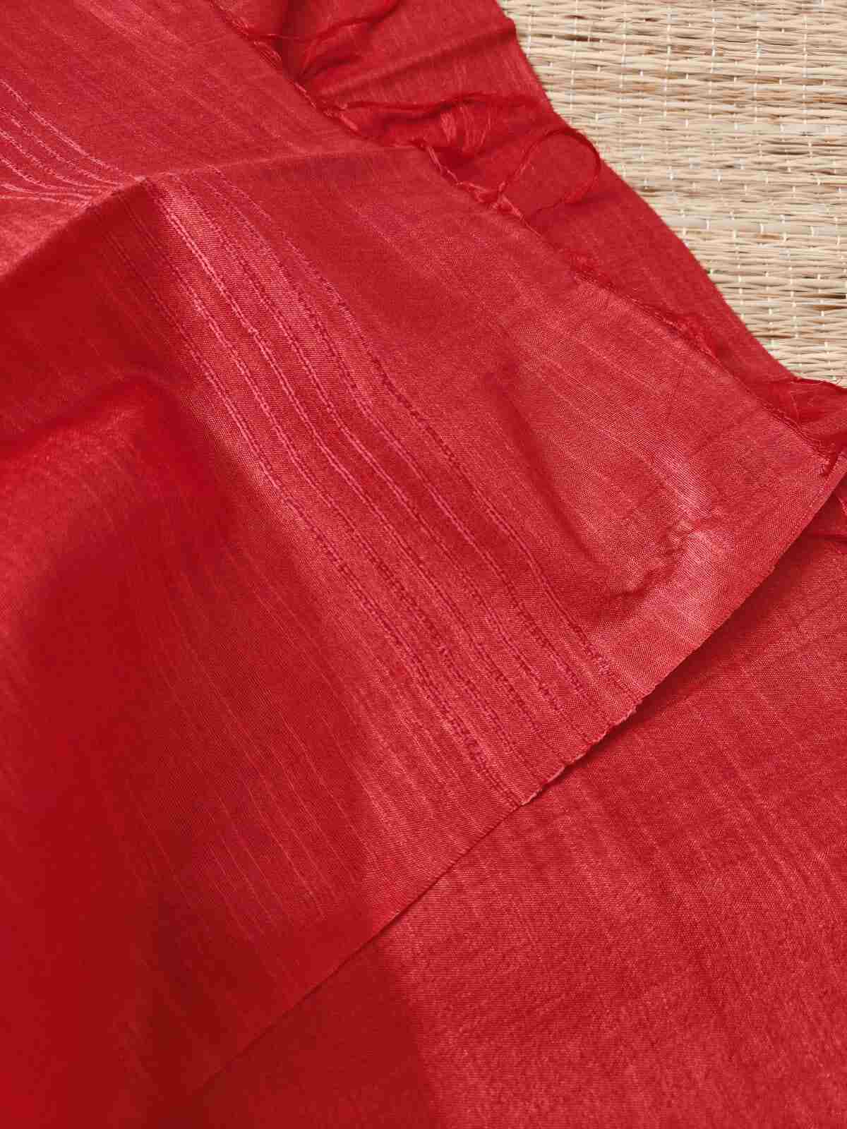 Red Tussar  Silk  Dupatta Online