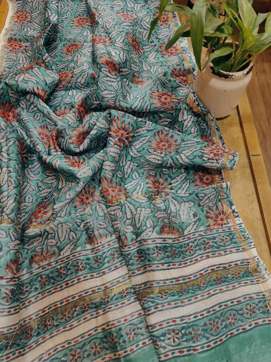 chanderi silk dupatta - desi weaves