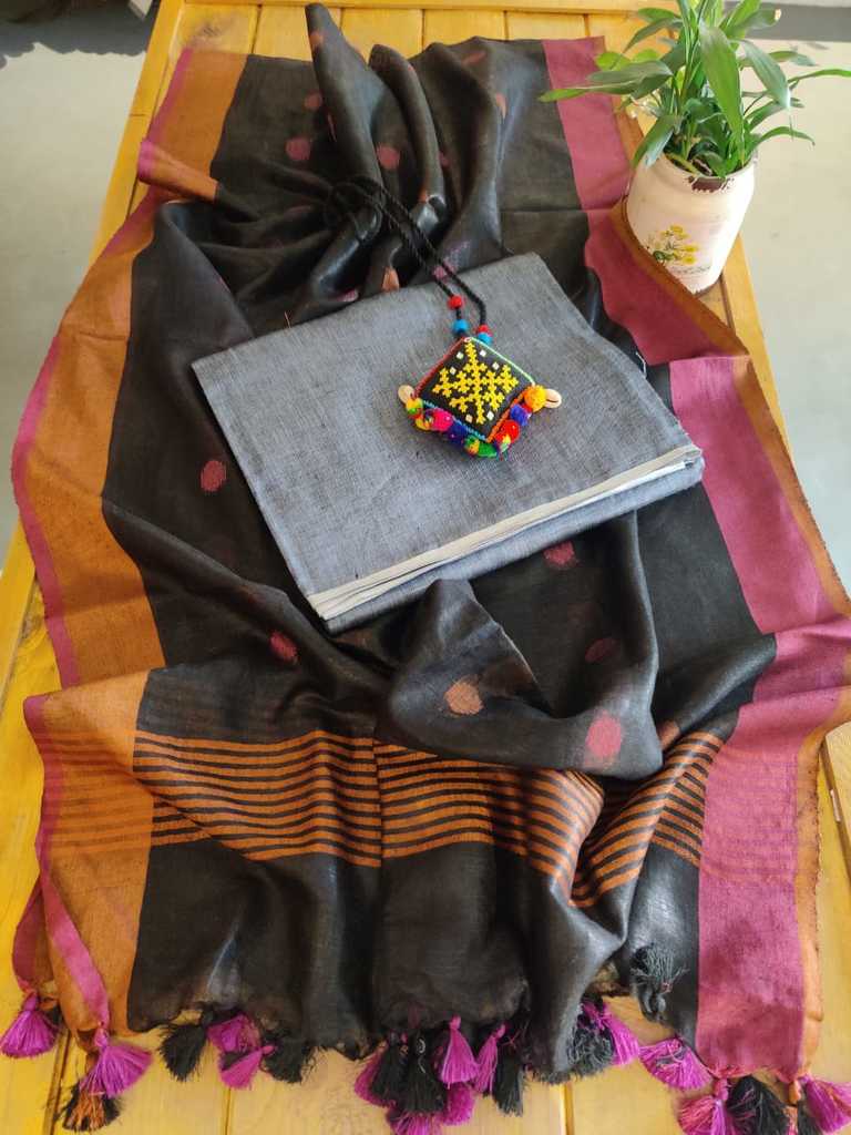 Handcrafted Pure Linen Dupatta