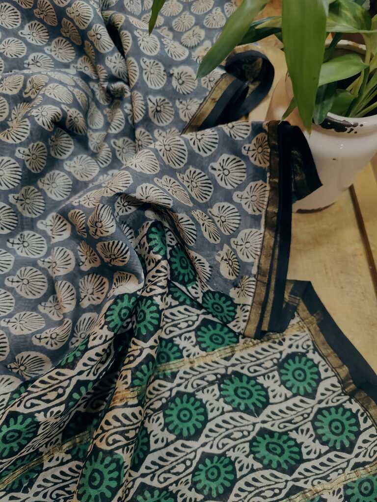 chanderi silk dupatta - desi weaves