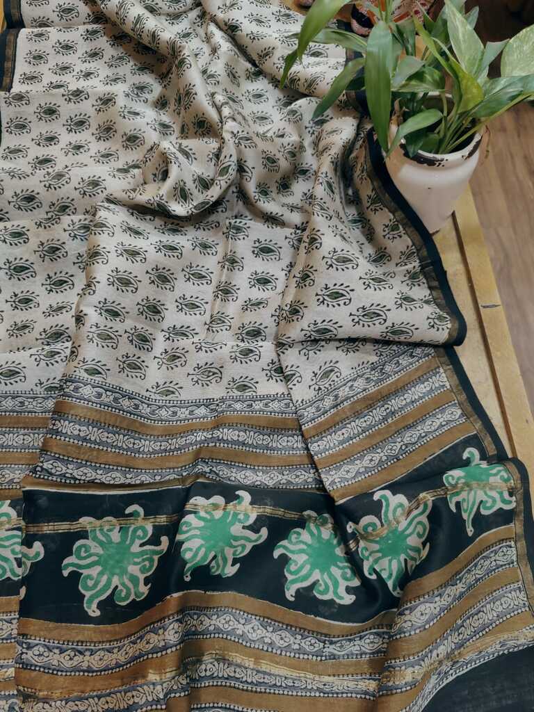 chanderi silk dupatta - desi weaves