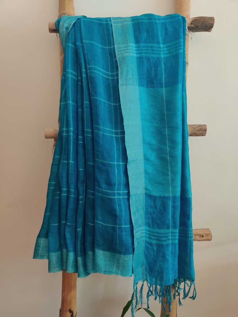 Pure Linen Saree Online - Desi Weaves