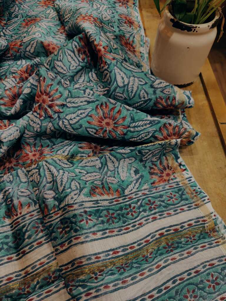 chanderi silk dupatta - desi weaves