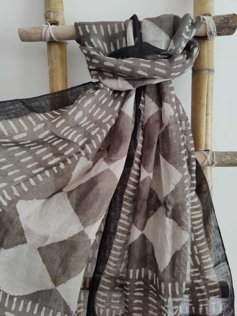 organic linen dupatta - desi weaves