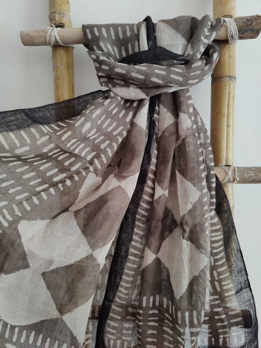 organic linen dupatta - desi weaves