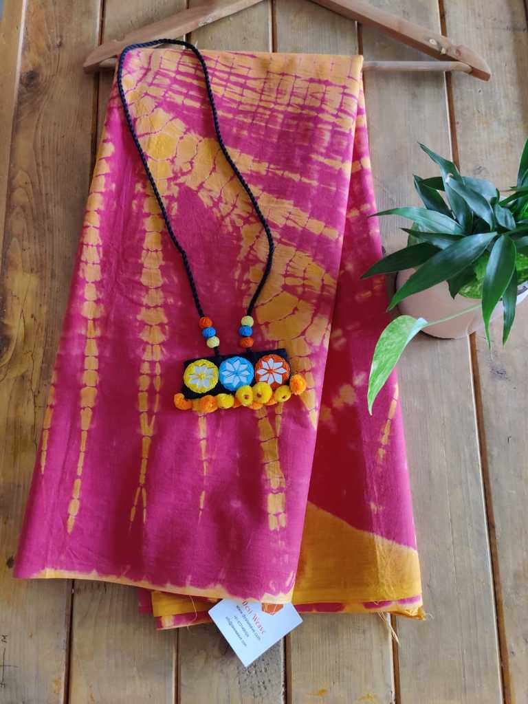 Block Print Mull Cotton Dupatta - Desi Weaves