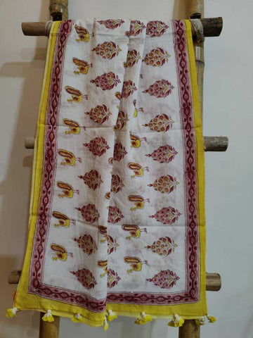 Deepmala Handblock Printed Mul Cotton Stole