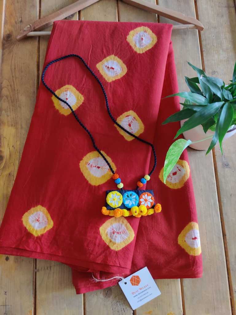 Block Print Mull Cotton Dupatta - Desi Weaves