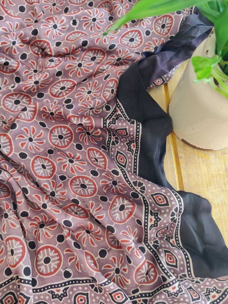 modal silk ajrakh dupatta