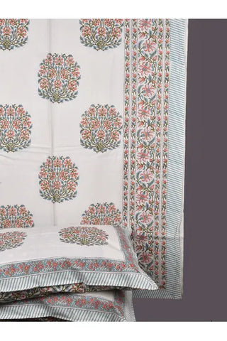 Handblock Printed Cotton Double Bedsheet