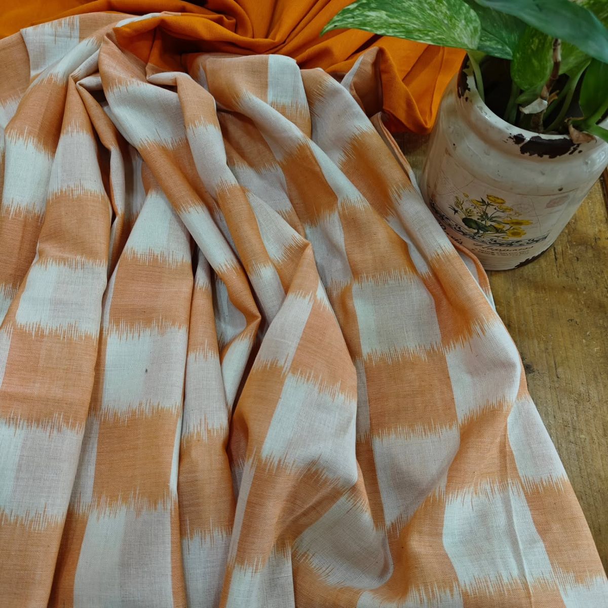 double Ikkat cotton saree - desi weaves