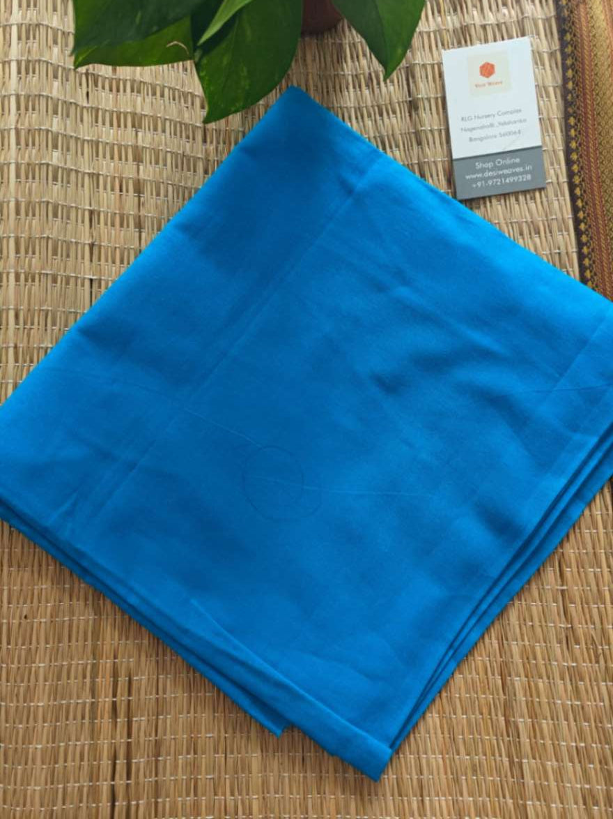 blue cotton blouse online - desi weaves