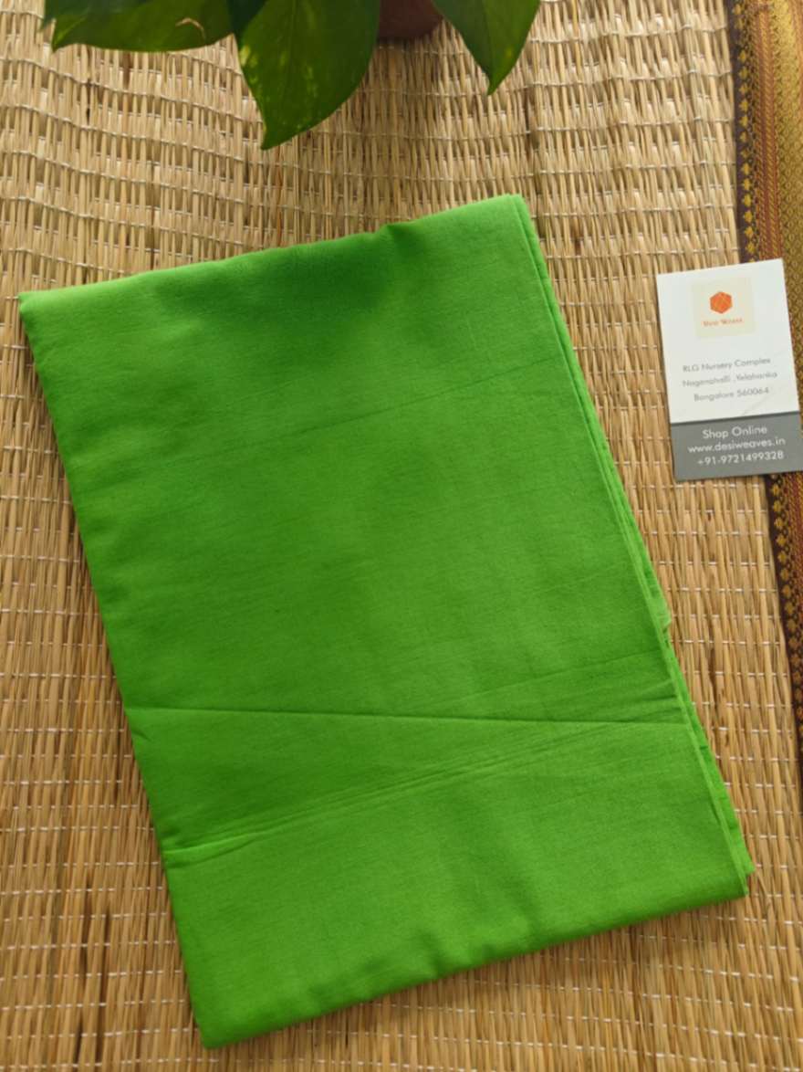 parrot green cotton blouse online - desi weaves