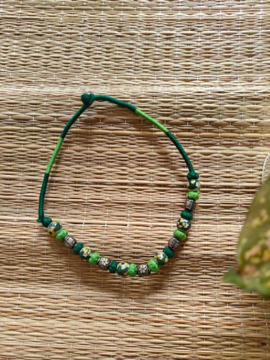 tribal kutch fabric necklace