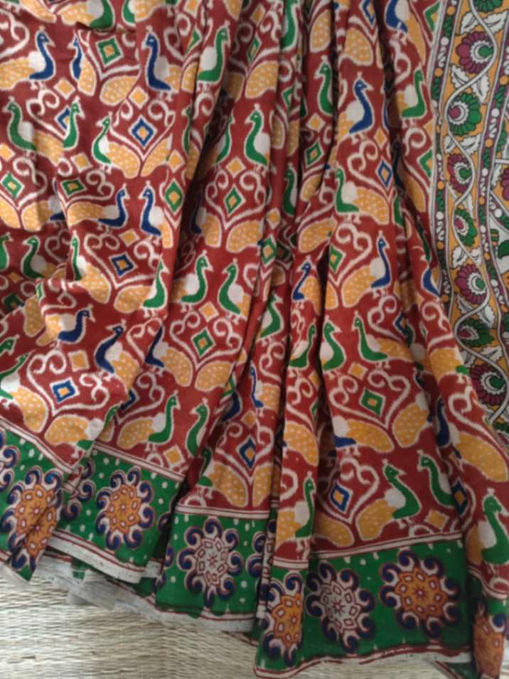 Cotton kalamkari Saree online - Desi Weaves