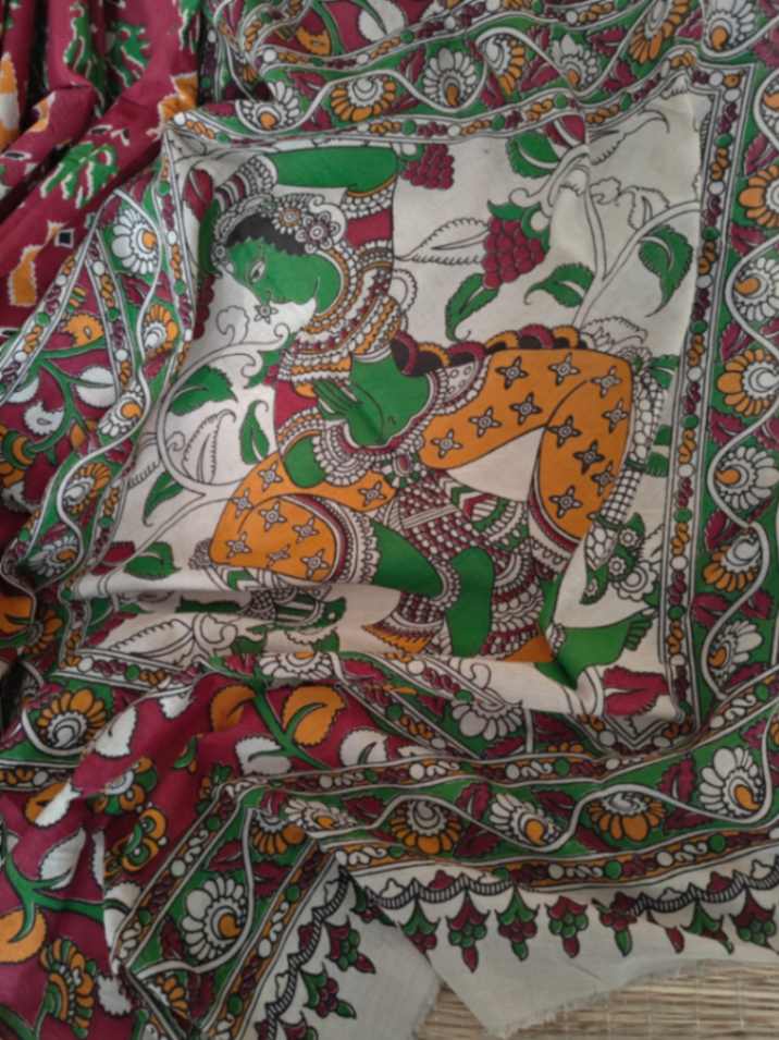 Cotton kalamkari Saree online - Desi Weaves
