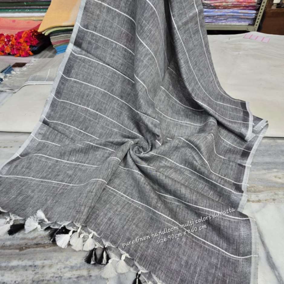 Linen dupatta online - Desi Weaves