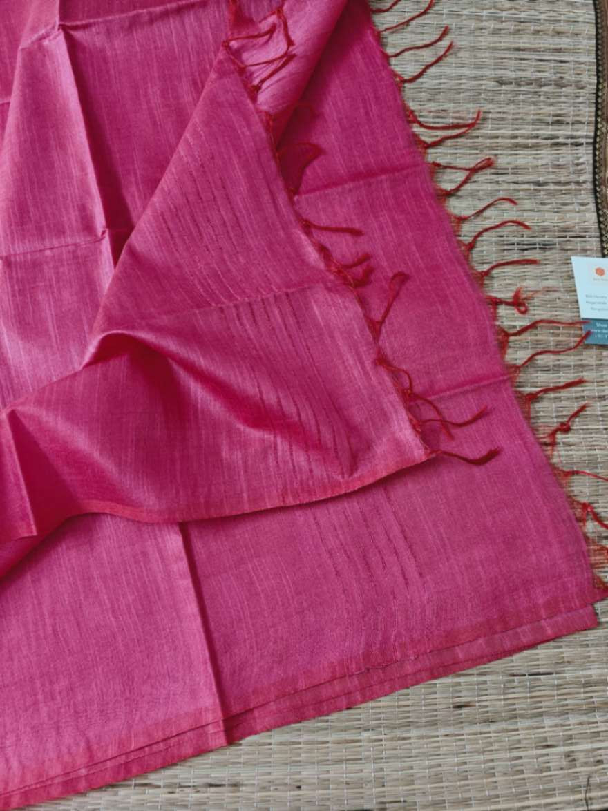 Pink Tussar Silk Dupatta Online