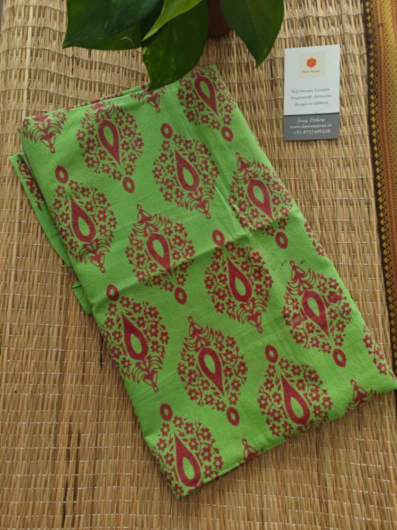 green blouse fabric
