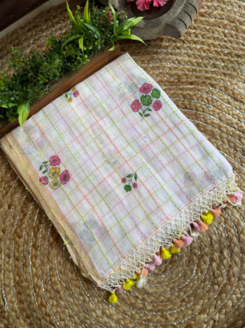 kantha stitch cotton saree online