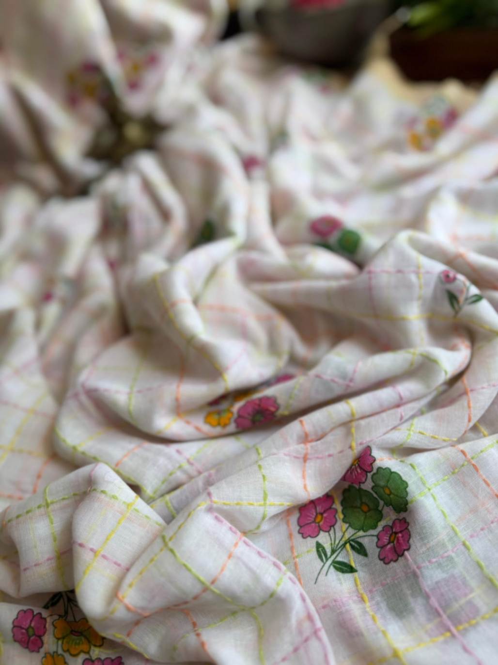 kantha stitch cotton saree online