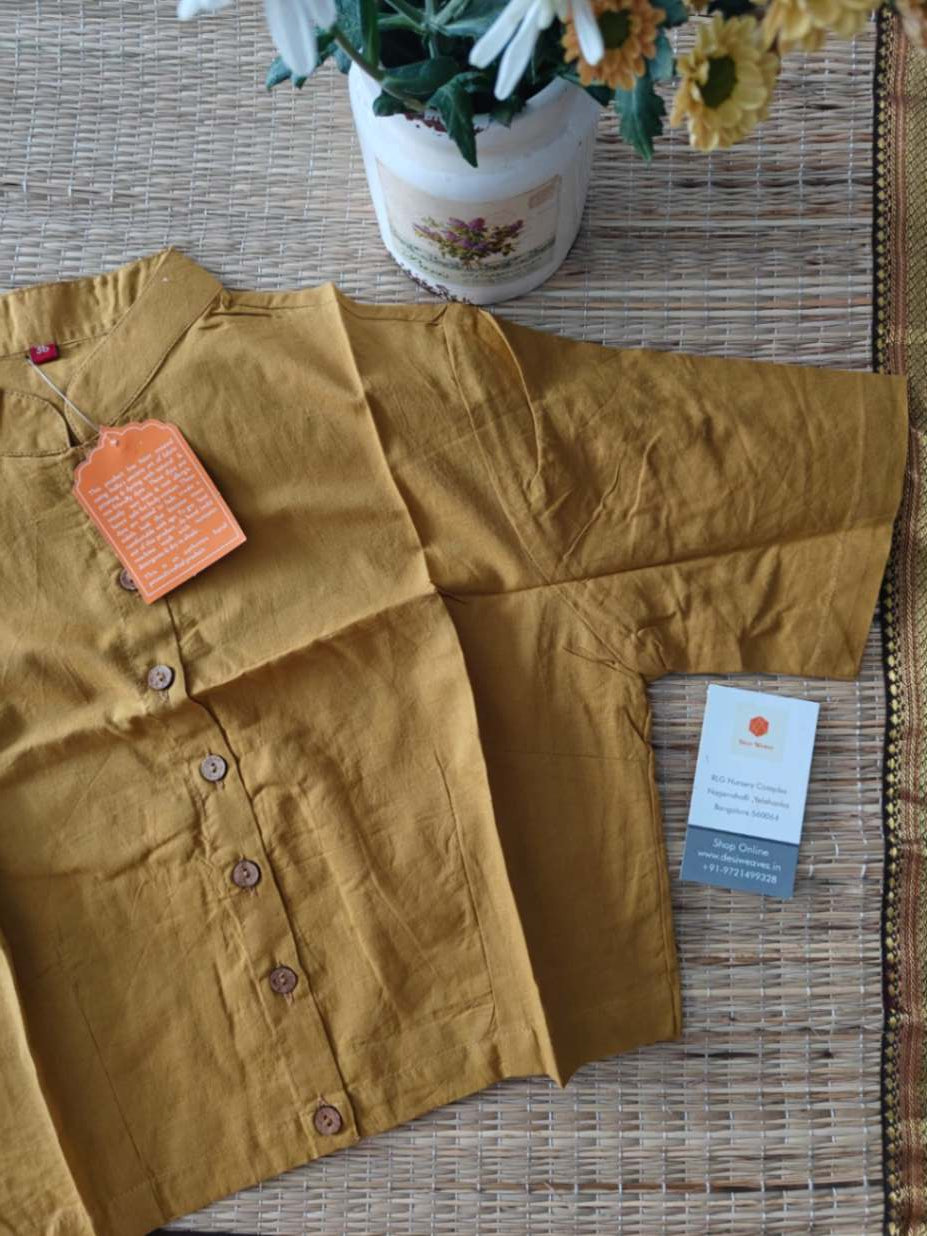 Stitched Cotton Blouse - Desi Weaves