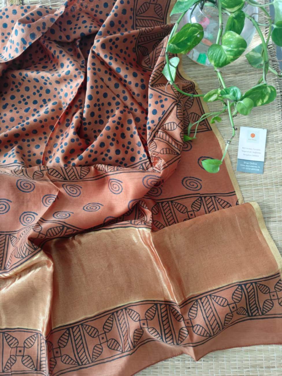 Pure Chanderi Silk Dupatta - Desi Weaves