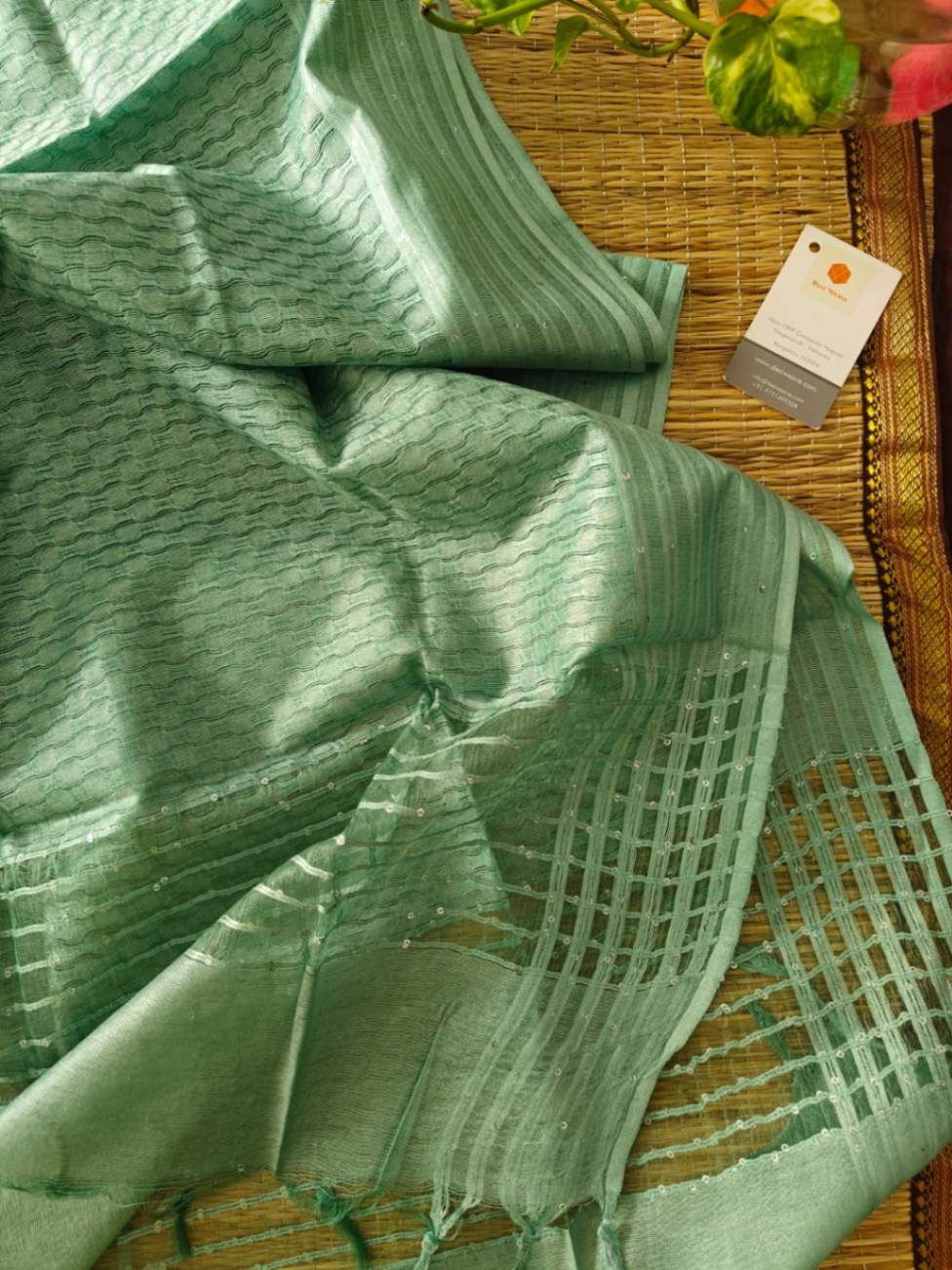 Tussar silk dupatta online - Desi Weaves