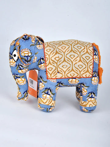 Haathi Hand Dyed Hand Block Printed Cotton Toy