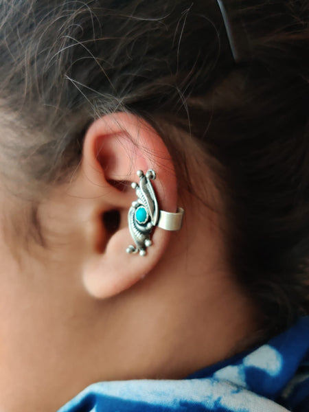 Poppy handcrafted pure silver earrings - Desi Weaves
