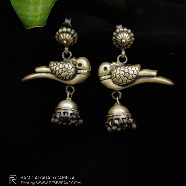 silver Bugadi earrings - desi weaves