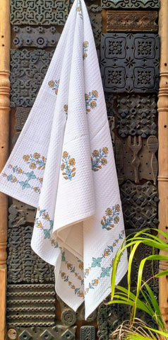 Mitra Handblock Printed Pure Cotton Towel