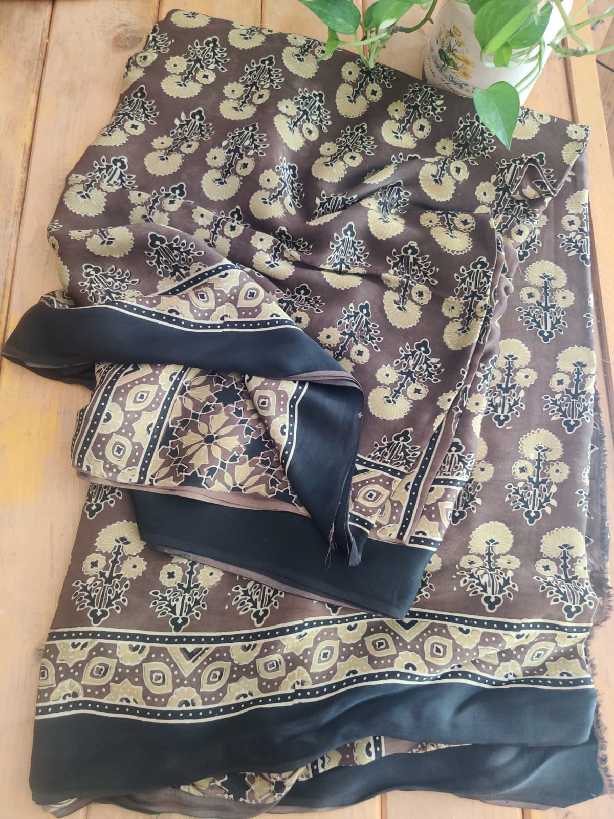 Ajrakh Cotton  Dupatta Set - Desi Weaves