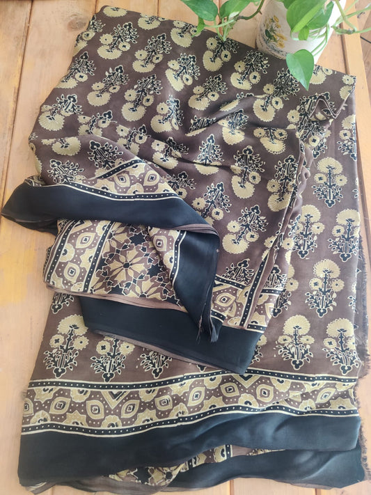 Ajrakh Cotton  Dupatta Set - Desi Weaves