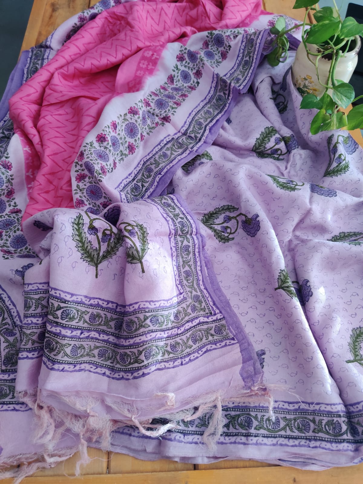 Tussar Silk Suit Dupatta Online - Desi Weaves