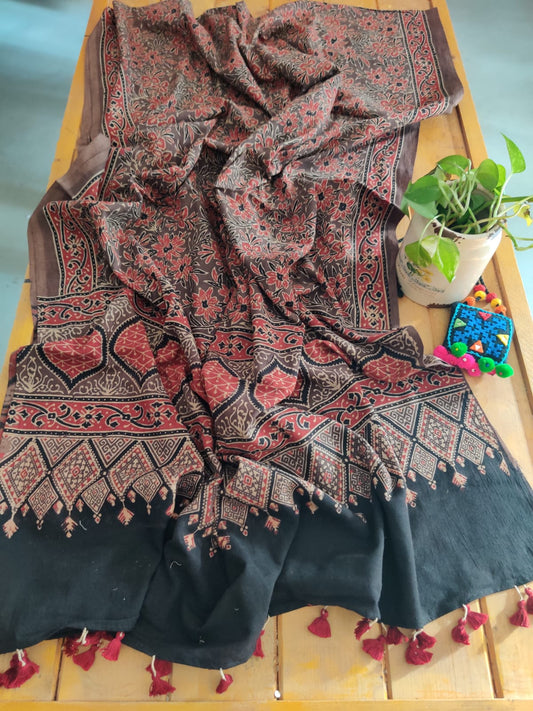 Ajrakh Cotton  Dupatta Set - Desi Weaves
