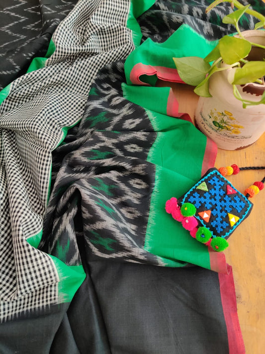 Ikkat cotton Dupatta Set - Desi Weaves