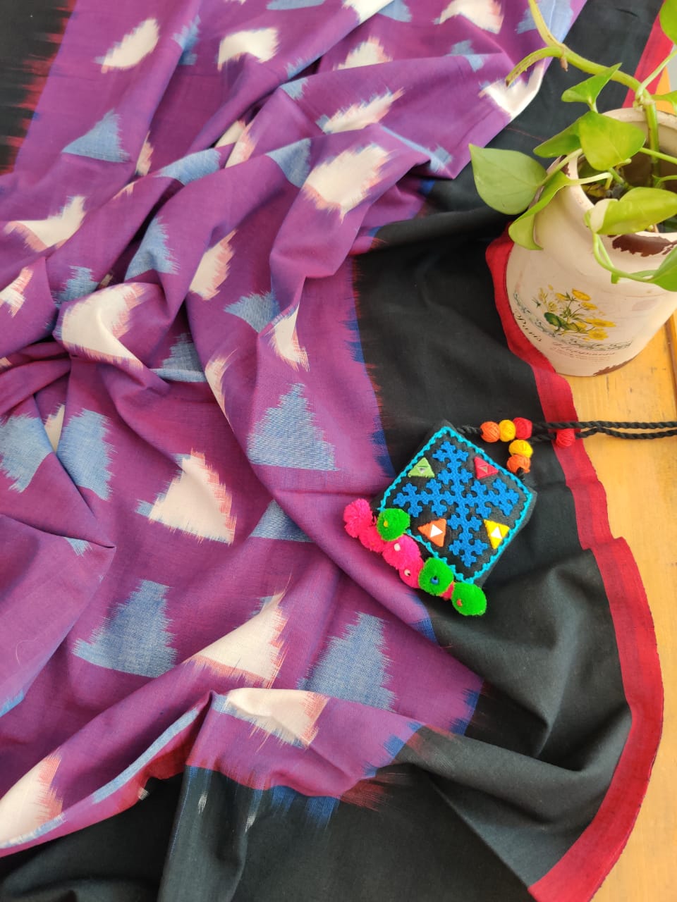 Ikkat cotton Dupatta Set - Desi Weaves