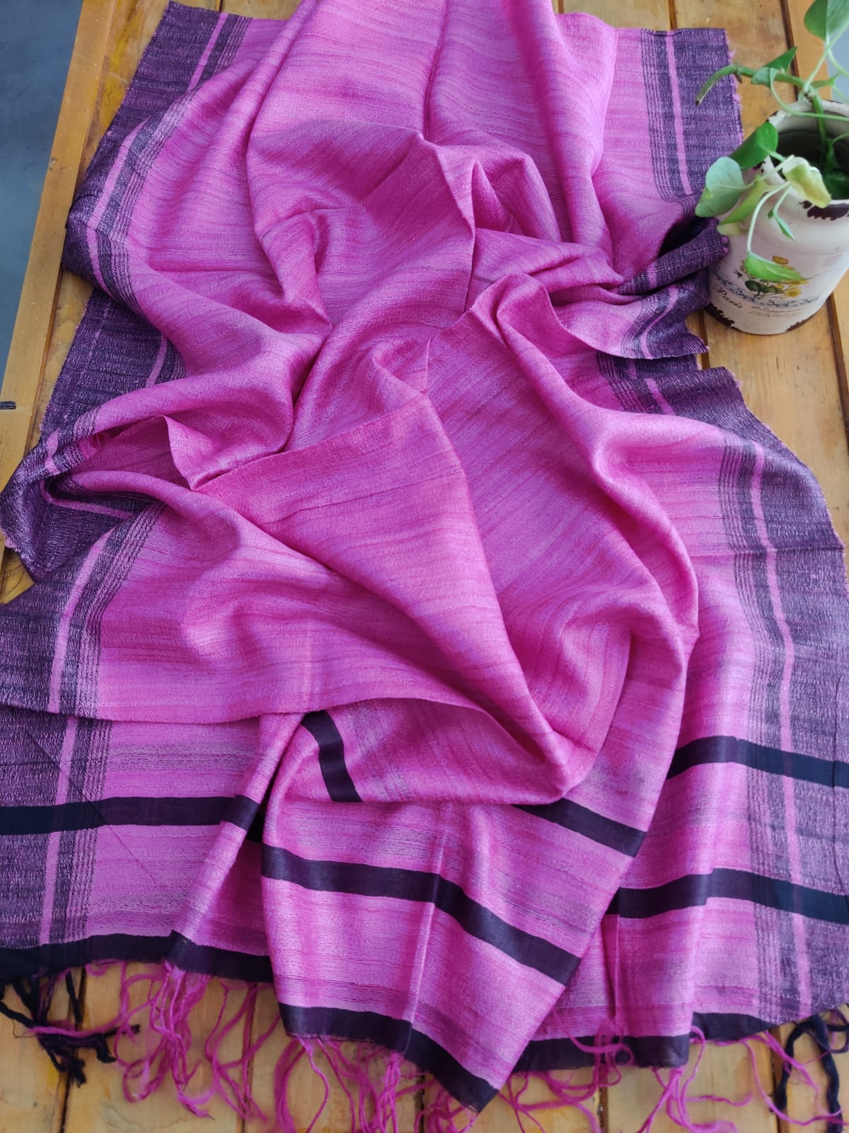 Tussar Silk Dupatta Online - Desi Weaves