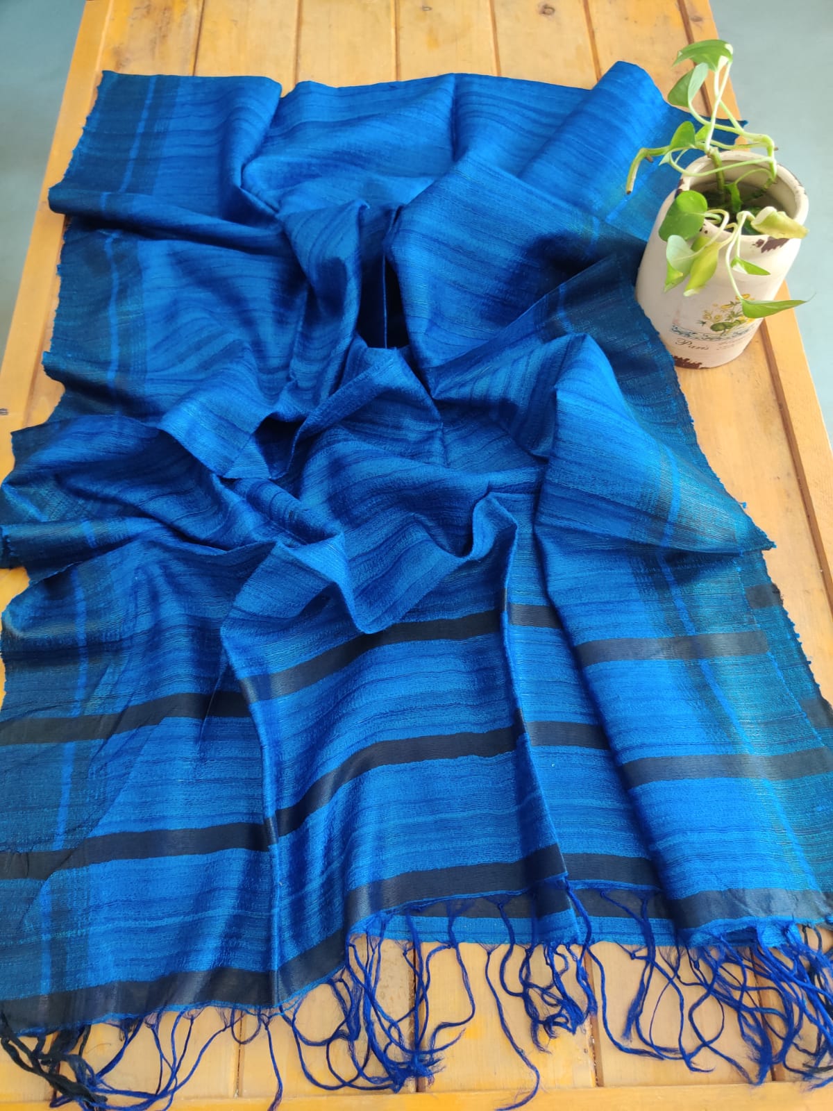Tussar Silk Dupatta Online - Desi Weaves