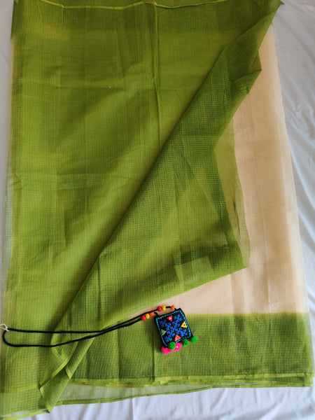 Green color  kota cotton saree