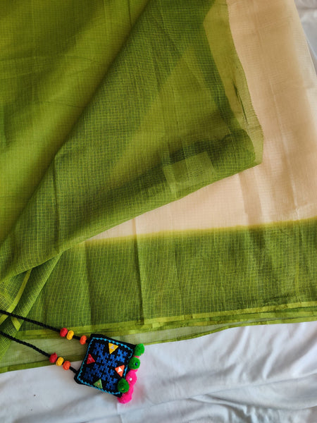 Green color  kota cotton saree