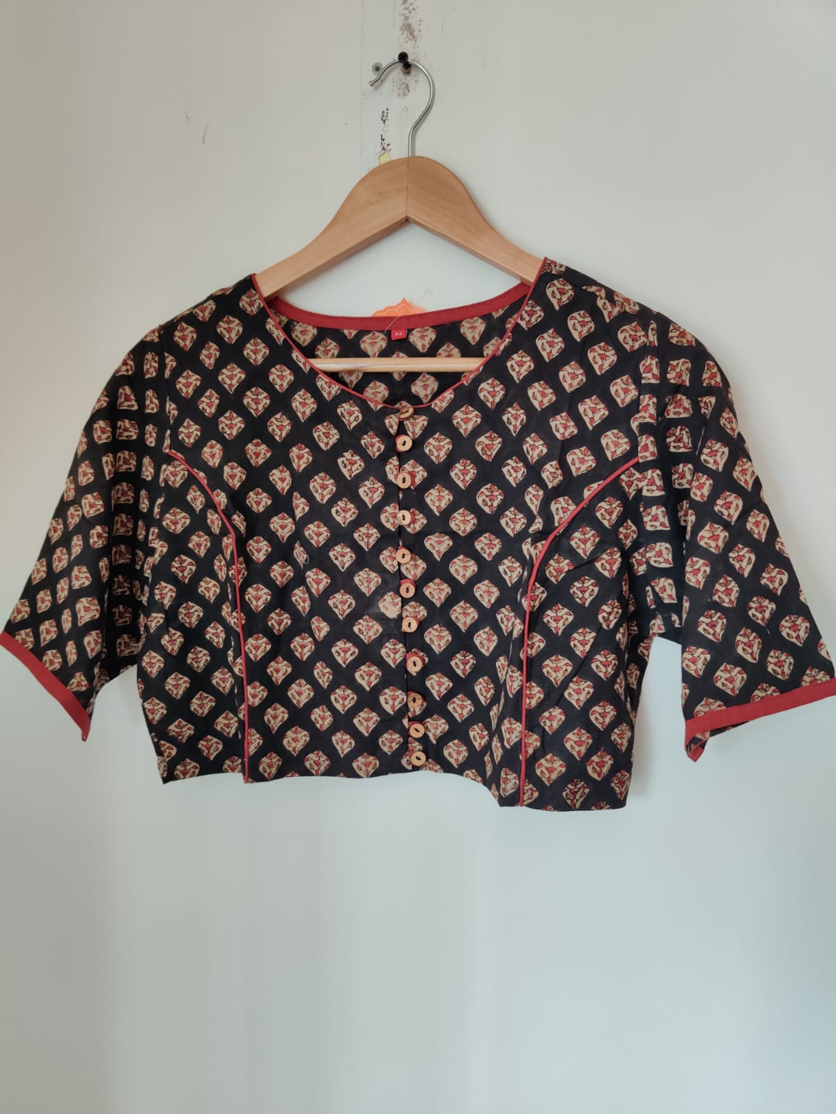 readymade block print cotton blouse - Desi Weaves