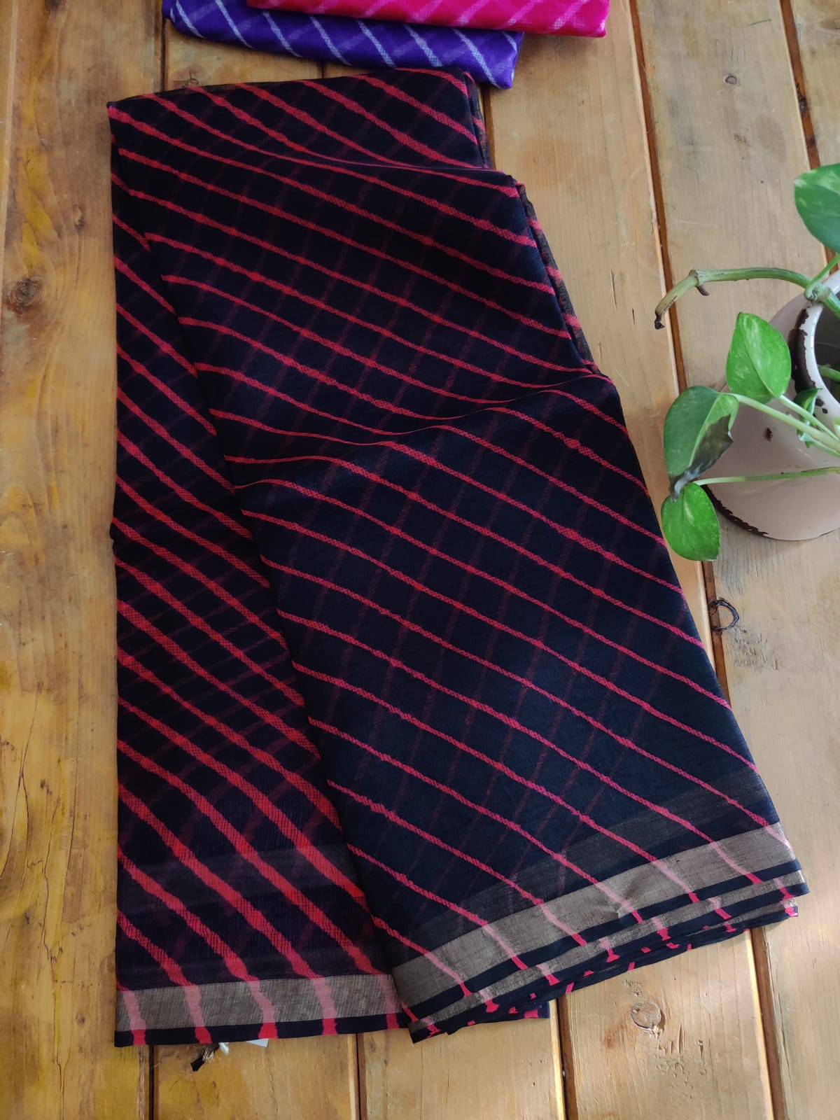 Lehriya Kota Silk Saree Online - Desi Weave