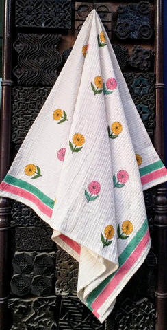 Gaon Handblock Printed Pure Cotton Towel