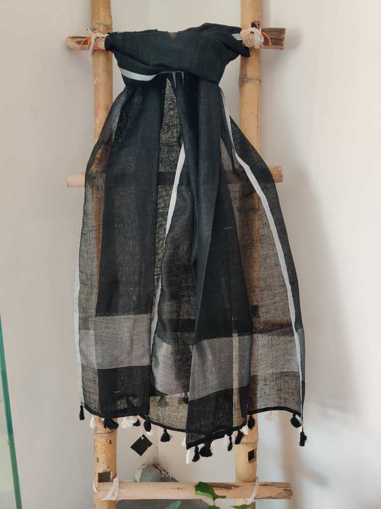 Pure Linen Dupatta Online - Desi Weave