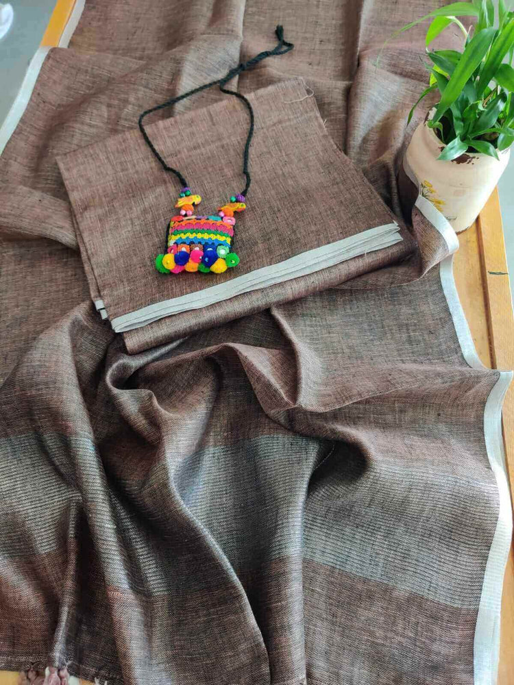 Linen Dress Material Online - Desi Weaves