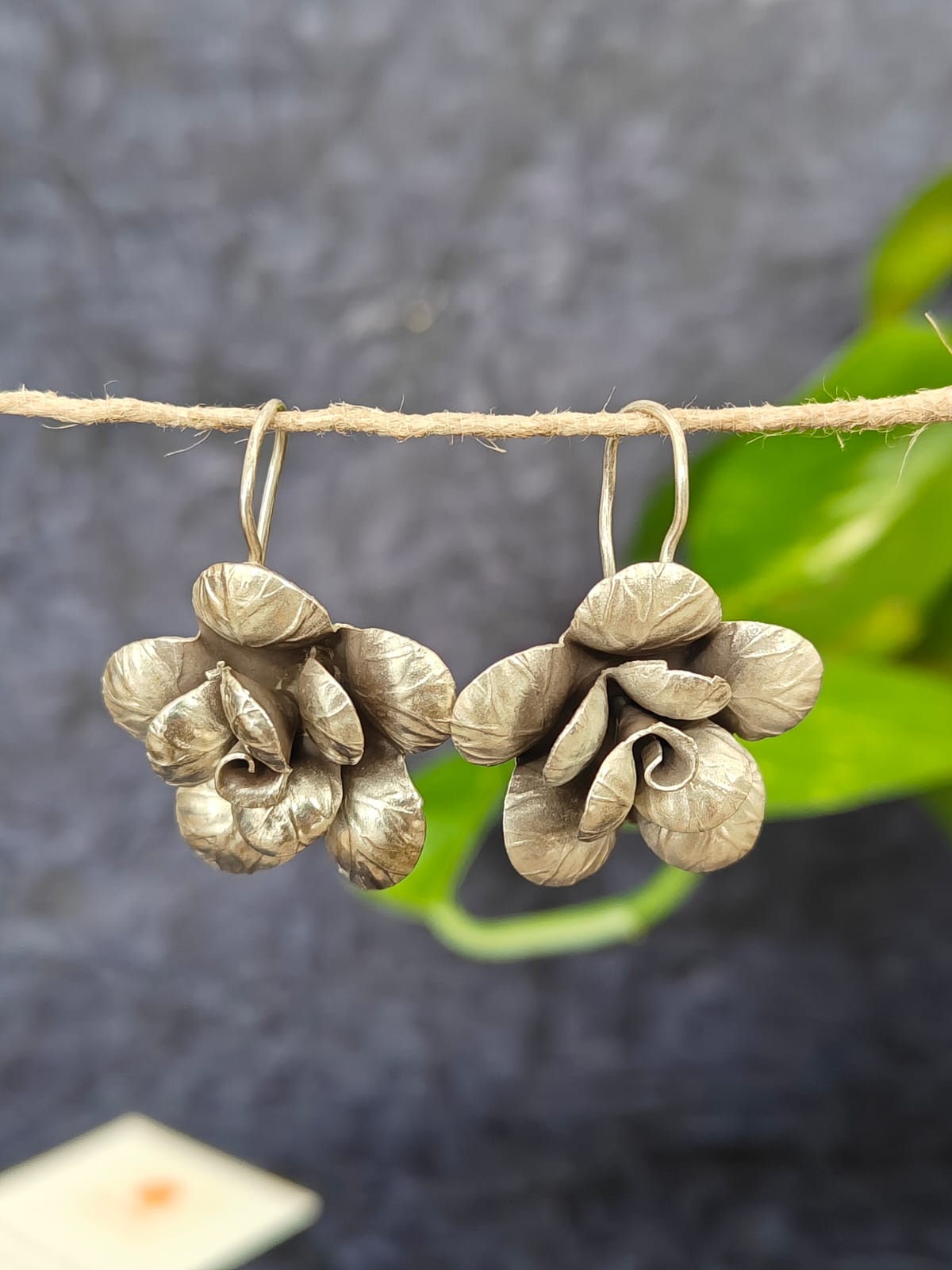 Floral Silver Earrings